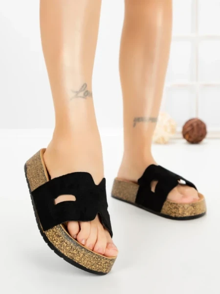 Papuci Dama cu Platforma 2023 BLACK | GALLEVANI