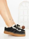 Pantofi Sport Dama cu Platforma BO-169 BLACK | GALLEVANI