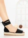Sandale Dama cu Platforma G1738 BLACK | GALLEVANI