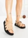Sandale Dama cu Platforma FF-81 BEIGE | EMAS