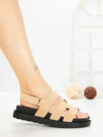 Sandale Dama cu Platforma FF-81 BEIGE | EMAS