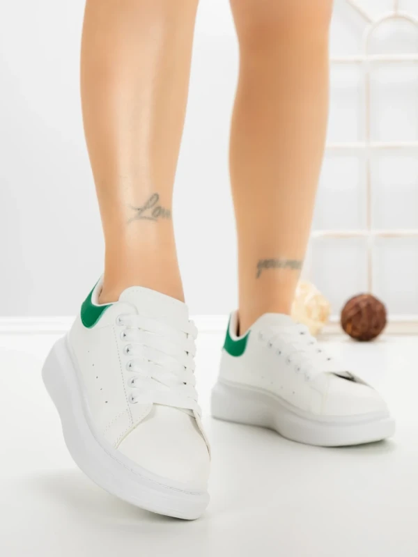 Pantofi Sport Dama TT-9 WHITE-GREEN | EMAS