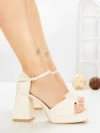 Sandale Dama cu Toc Gros DD-200 BEIGE | EMAS