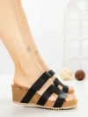 Papuci Dama cu Platforma SS-103 BLACK | EMAS