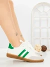 Pantofi Sport Dama LA-79 WHITE-GREEN | ANDERINA