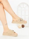 Papuci Dama cu Talpa Joasa JM376 TAUPE | ANNALISE