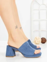 Papuci Dama cu Toc JM170F AZUL CLARO | ANNALISE