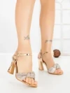 Sandale Dama cu Toc Subtire JM666T CHAMPAGNE | ANNALISE