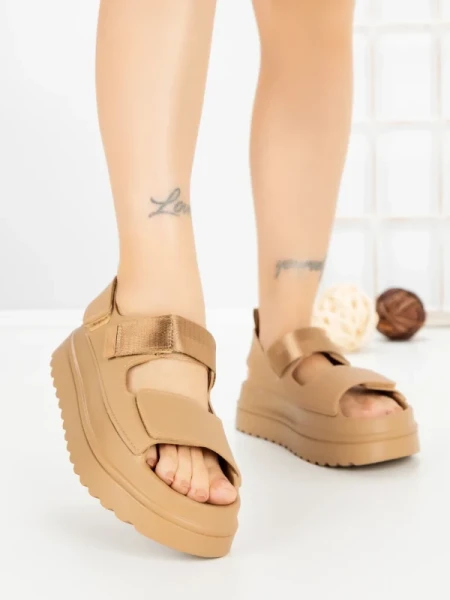Sandale Dama cu Platforma JM576 KHAKI | ANNALISE