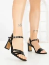 Sandale Dama cu Toc Gros JM791T NEGRO | ANNALISE