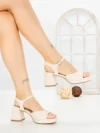 Sandale Dama cu Toc Gros JM168F TAUPE | ANNALISE