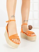 Sandale Dama cu Platforma R-01 ORANGE | GOWIN