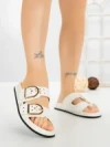 Papuci Dama cu Talpa Joasa 1-829 WHITE | VIVIRICH