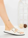 Papuci Dama cu Talpa Joasa 1-829 WHITE | VIVIRICH