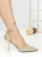 Pantofi Stiletto 588-158 GOLD | CHERIE