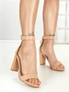 Sandale Dama cu Toc Gros 168-5A APRICOT | CHERIE