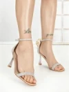 Sandale Dama cu Toc Subtire J-207 PINK-PURPLE | CHERIE