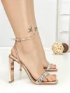 Sandale Dama cu Toc Gros B50 CHAMPAGNE | CHERIE
