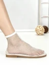 Sandale Dama cu Talpa Joasa GG-75 WHITE | EMAS