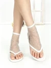 Papuci Dama cu Talpa Joasa GG-73 WHITE | EMAS