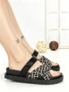 Papuci Dama cu Talpa Joasa SO-050 BLACK | GOWIN