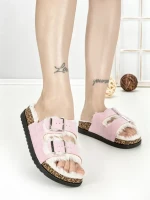 Papuci Dama cu Talpa Joasa WSL-200 PINK | STEPHAN