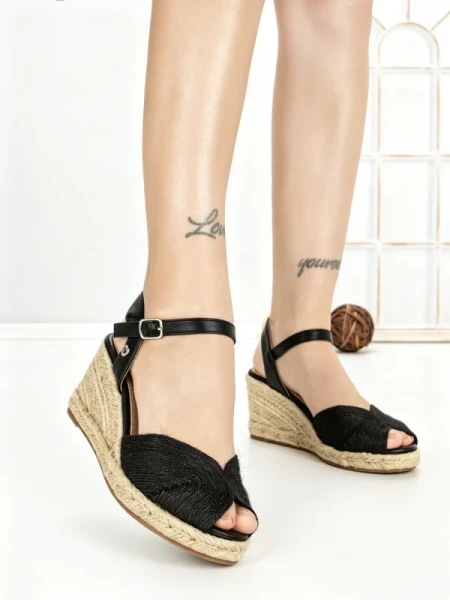 Sandale Dama cu Platforma XG-15 BLACK | STEPHAN