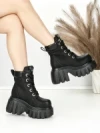 Ghete Dama cu Platforma 0017-39S BLACK | MEI