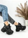 Ghete Dama cu Platforma 8580-2 BLACK | MEI