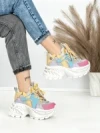Pantofi Sport Dama cu Platforma 3605-7 COLORFUL | MEI