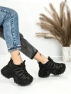 Pantofi Sport Dama cu Platforma 3603-2 BLACK | MEI