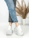 Pantofi Sport Dama cu Platforma 3603-2 WHITE | MEI