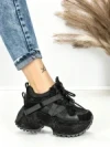 Pantofi Sport Dama cu Platforma 6580-7 BLACK | MEI