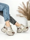 Pantofi Sport Dama cu Platforma 6580-7 APRICOT | MEI
