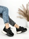 Pantofi Sport Dama cu Platforma 3A1-1 BLACK | MEI
