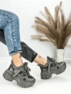 Pantofi Sport Dama cu Platforma 6580-8 GREY | MEI