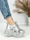 Pantofi Sport Dama cu Platforma 6580-5 SILVER | MEI