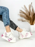 Pantofi Sport Dama din piele naturala 719-3 PINK | PANTOFUL