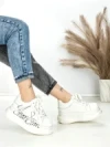 Pantofi Sport Dama din piele naturala 719-2 SILVER | PANTOFUL