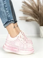 Pantofi Sport Dama din piele naturala 719-2 PINK | PANTOFUL