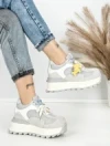 Pantofi Sport Dama din piele naturala 3651-3 GREY | PANTOFUL