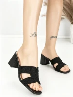 Papuci Dama cu Toc 55-A54 BLACK | GIVANA