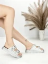 Papuci Dama cu Talpa Joasa BE-109 SILVER | BEUE SHOES