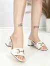 Papuci Dama cu Toc BE-9041 WHITE | BEUE SHOES