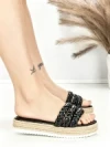Papuci Dama cu Talpa Joasa BE-6073 BLACK | BEUE SHOES