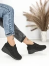 Pantofi Sport Dama cu Platforma R-276 ALL BLACK | EMAS