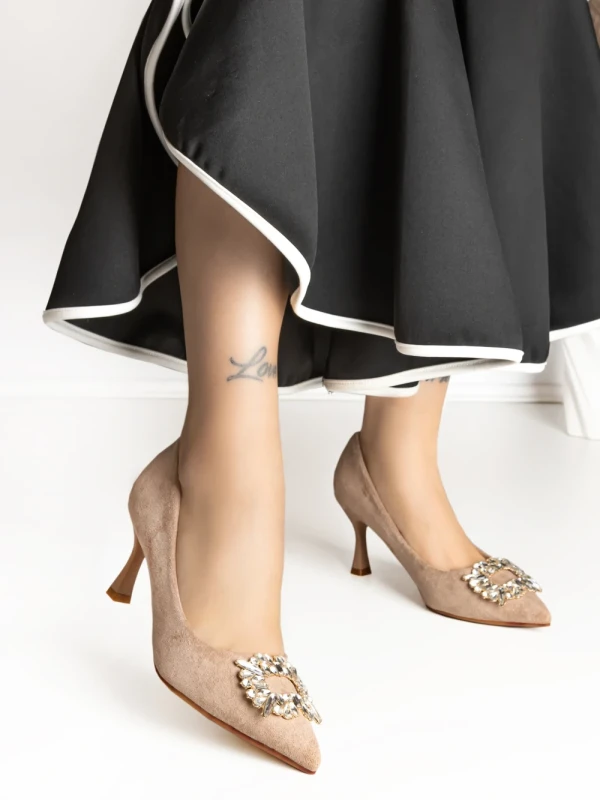 Pantofi Stiletto J-200 APRICOT | CHERIE