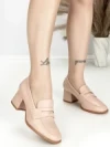 Pantofi cu Toc Gros L72168E APRICOT | ABLOOM