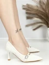 Pantofi Stiletto L6-79-2 WHITE | ABLOOM
