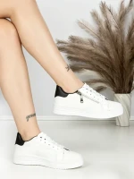 Sneakers Dama BK-56-2 WHITE-BLACK | ABLOOM